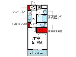 ルクール江坂の物件間取画像